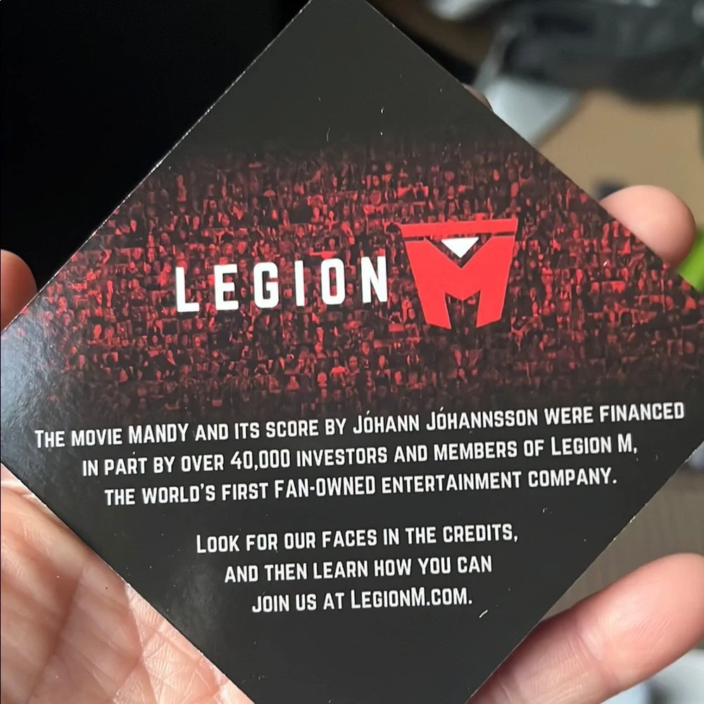 Legion M.  Mandy movie collector pins.